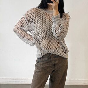 OAK + FORT oversized crochet sweater